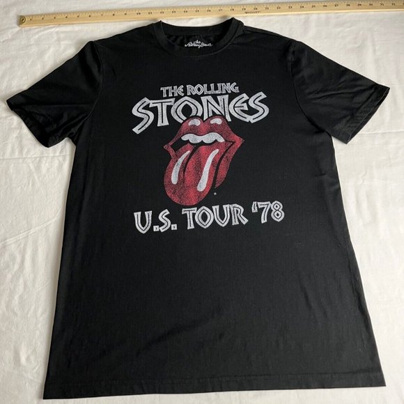 The Rolling Stones T-Shirt Women's Size M Black Cotton Blend US Tour '78 Graphic - Picture 3 of 6